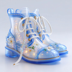 pair of winter boots