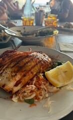 Seafood in a greek restaurant on the holidays