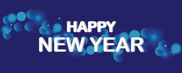 Happy New Year 2026. Template for greeting card, invitation, poster, flyer, web. Vector illustration isolated on background.