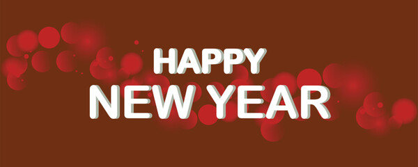 Happy New Year 2026. Template for greeting card, invitation, poster, flyer, web. Vector illustration isolated on background.