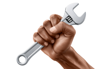 Hand gripping adjustable wrench for repair tasks
