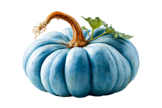 Unique blue pumpkin with striking texture