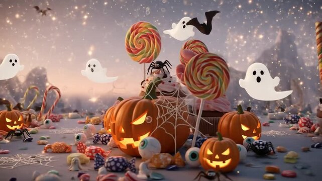 Halloween candy display background
