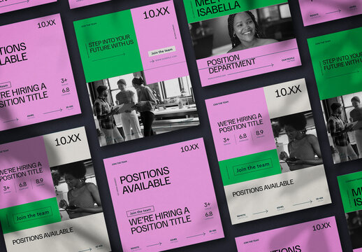 Modern Hiring Announcement Social Media Template