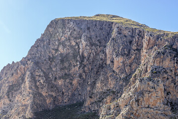 Mount Cofano landscape park near Trapani city on Sicily, Italy