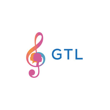 GTL &ldquo;Creative music logo with human silhouettes and treble clef in gradient colors, GTL Later Logo, modern artistic design isolated on white background&rdquo;
