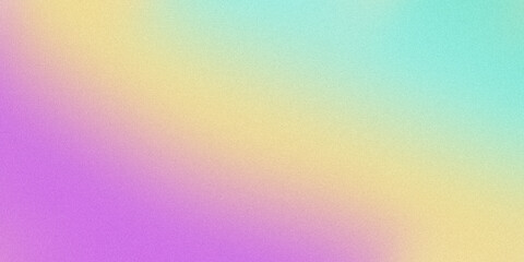 Grainy noise texture background with blue yellow purple gradient tones for glowing abstract poster header