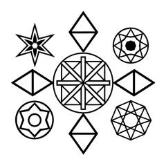 set of abstract geometric shapes