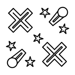 vector set of cross icons