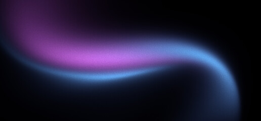 Dark glowing gradient background with grainy texture in blue purple black tones for abstract banner design