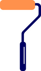 Paint roller vector illustration. Roller paint vector design. Paint roller icon. Simple paint roller design for home renovation projects. This paint roller graphic is ideal for construction tools