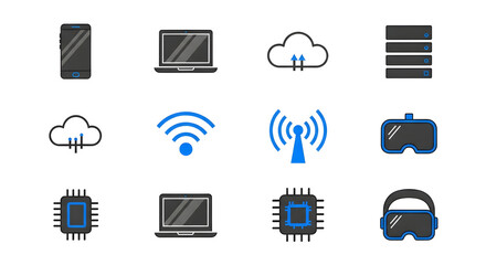communication icons set