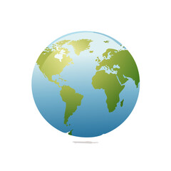 Fototapeta premium Earth Globe with Continents and Oceans Illustration