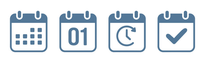 calendar icon set for business planner app