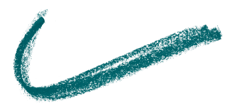 Green colored pencil drawing isolated on transparent background