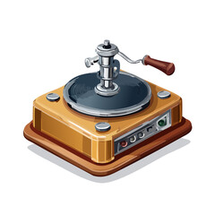 Fototapeta premium Vintage Record Player Icon Nostalgic Music Design Antique Audio Device Classic Gramophone Isolated Illustration Retro Style Entertainment