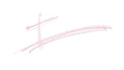 Pink pencil hand writing rhythm set on transparent background