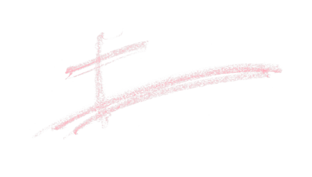 Pink pencil hand writing rhythm set on transparent background