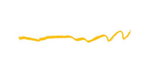 Yellow pencil hand writing rhythm set on transparent background