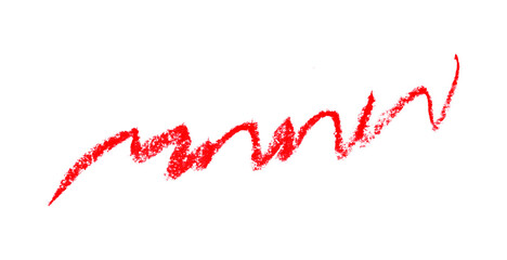 Red pencil hand writing rhythm set on transparent background