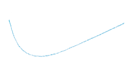 Light blue pencil hand writing strokes set on transparent background.