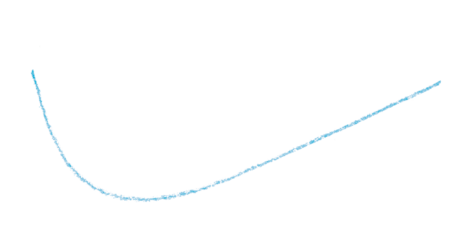 Light blue pencil hand writing strokes set on transparent background.