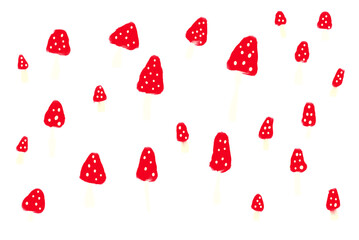 Pilze/Fliegenpilze, digital gezeichnet, als Hintergrund zu verwenden 
