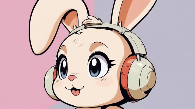 Cute Rabbit Motion Animation