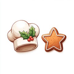 Festive Baker's Delight: Cookie and Chef Hat