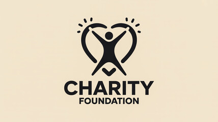 Empowering communities through giving charity foundation logo design for social impact campaigns