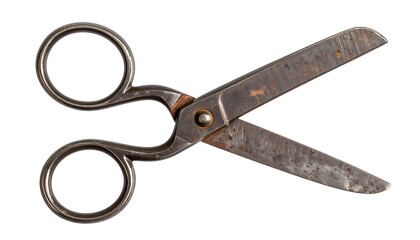 Aged Metal Scissors with Visible Wear and Rust