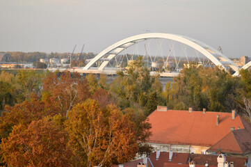 Petrovaradin Fortress in sunny autumn day in November