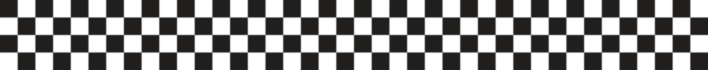 Black and white checkerboard seamless pattern design, geometric square optical background, retro tiled texture for racing, fashion, abstract art, and modern graphic projects.