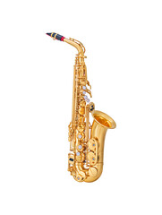 Naklejka premium A detailed saxophone showcasing its design and features 