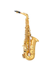 Naklejka premium A detailed saxophone showcasing its design and features 