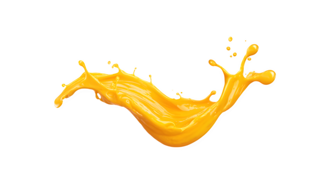 Juicy orange liquid depicted in an abstract artistic style
