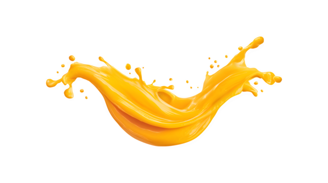 Juicy orange liquid depicted in an abstract artistic style
