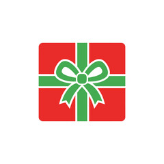 A bright red gift box tied with a festive ribbon and bow is a perfect surprise for any holiday celebration