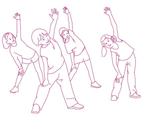 Children exercising in fitness class