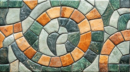 Fototapeta premium Tile Pattern for Interior Design and Art Projects - Isolated on White Background