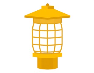 Golden lantern illustration