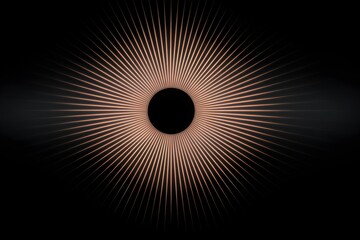 Clean sunburst circle with radial minimalist rays