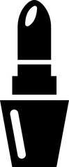 Lipstick Icon Group Black Cosmetic Makeup Tube, Beauty Product Symbol, Fashion Accessory Vector in Flat Style for Glamour, Elegance, Salon and Stylish Design