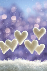 delicate snowflakes transform into ar symbols of love upon touch creating magical interaction