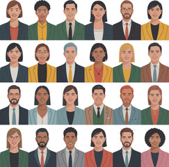 Diverse Group of Professional Business People in Business Attire diversity