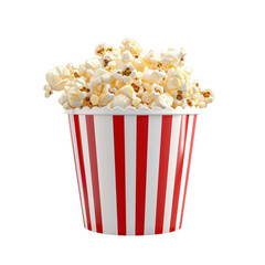 Popcorn in a striped container