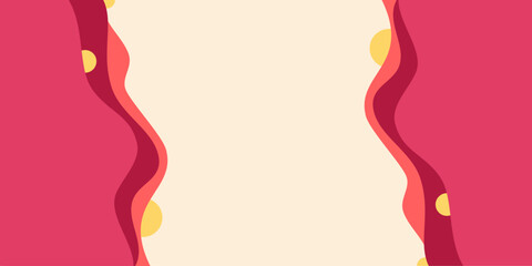 Abstract Layered Paper Cutout with Wavy Red and Yellow Elements, abstract background