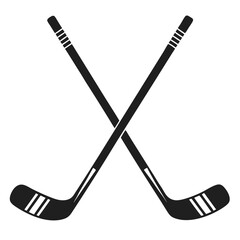 Hockey sticks vector clean black silhouette design white background