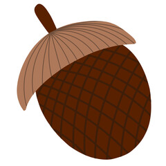 vector illustration of acorn, perfect for autumn theme design