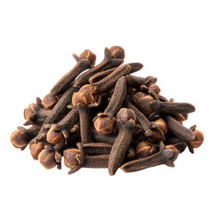 Fototapeta premium Pile of brown cloves isolated on white background transparent png